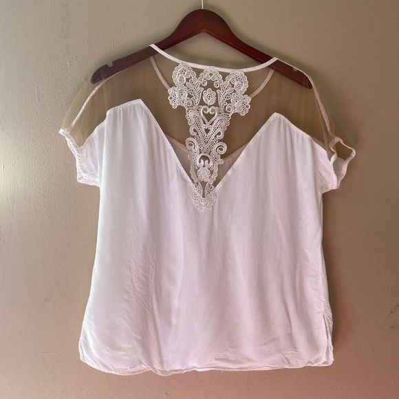 𝅺LIGHT weight shirt with decorative mesh - Picture 2 of 6